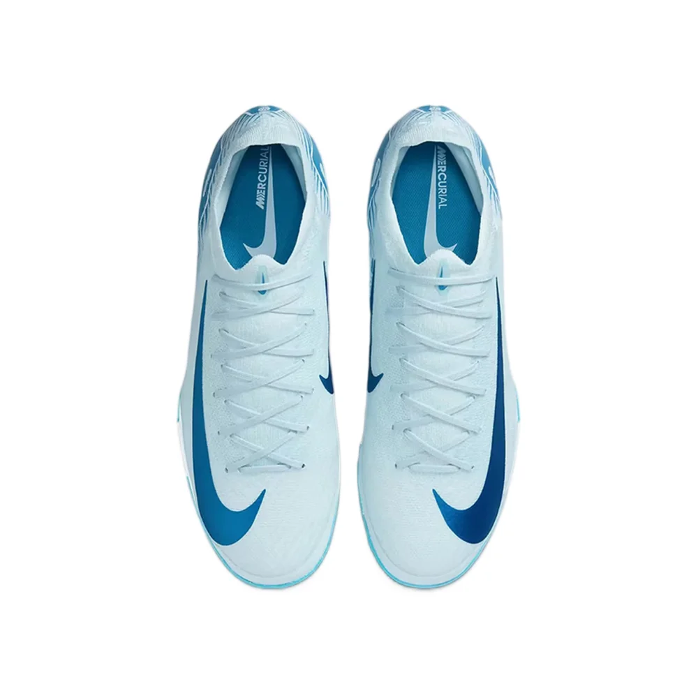 Nike Mercurial Vapor 16 Pro Zoom Vapor 16 Pro TF (Rubber Studs) Anti-Slip Durable Soccer Cleats Men's White/Blue FQ8687-400 view 4