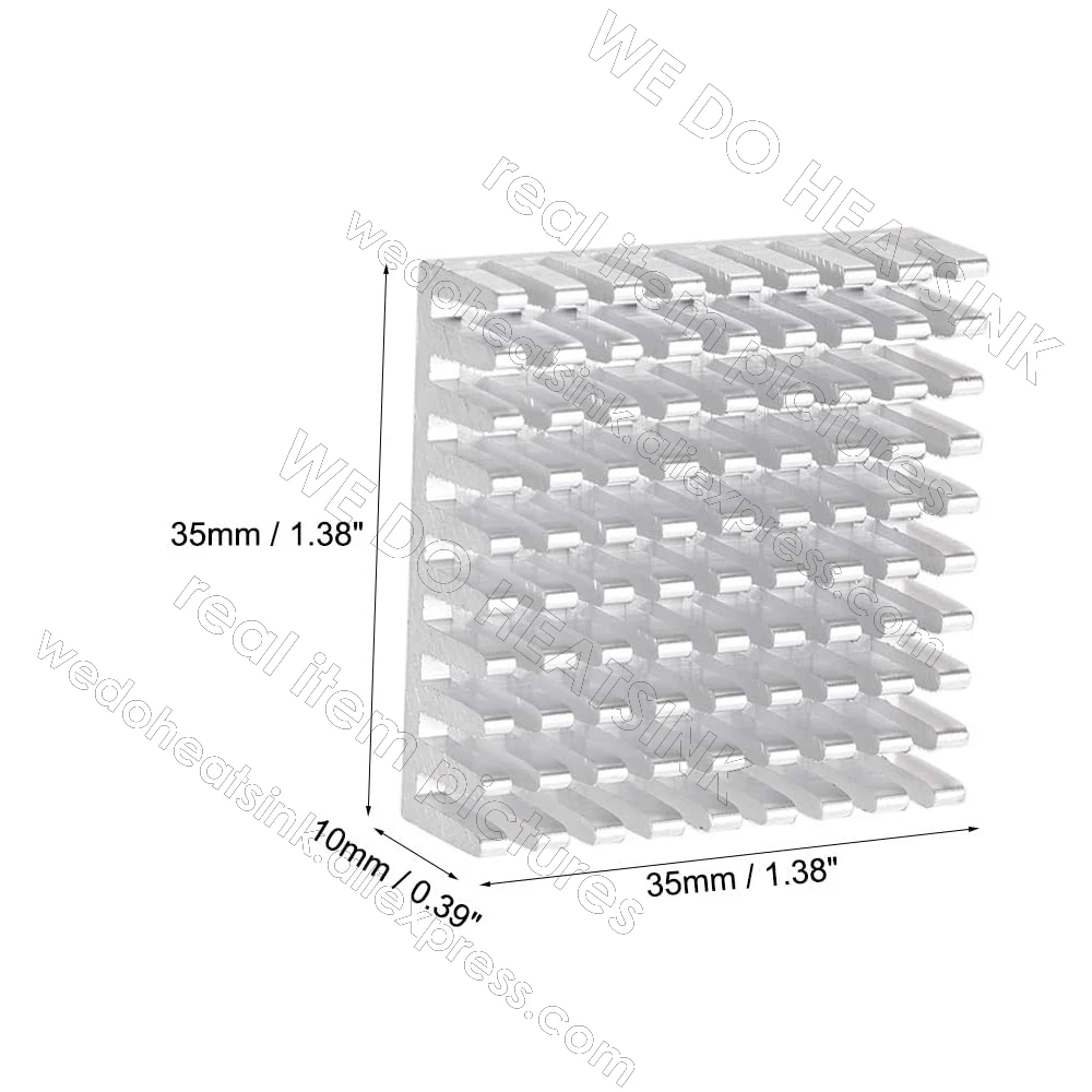 35x35x10mm Radiator Cooler Radiator Aluminum 35mm*35mm*10mm Heat Sink Metal Slotting For Cooling Chip