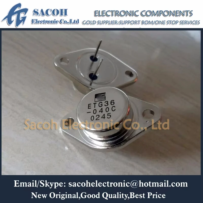

Genuine New Original 1PCS/Lot ETG36-040C OR ETG36-040B OR ETG36-040D ETG36-040 TO-3 20A 450V NPN Power Transistor