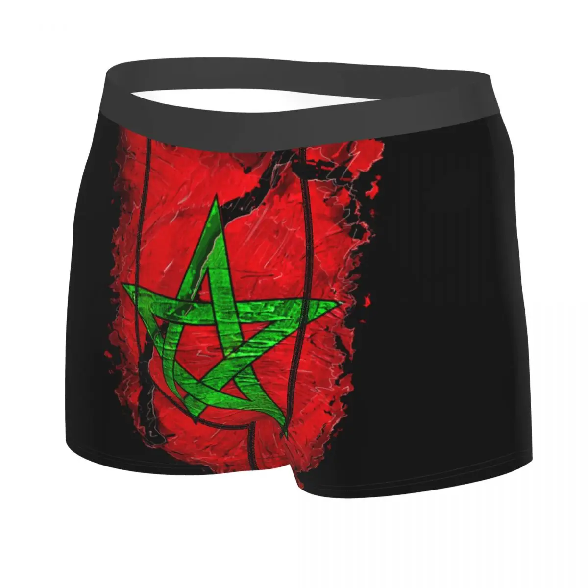 Custom Marokko Morocco Flag Underwear Men Breathbale Moroccan Boxer Briefs
