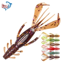 Rosewood 65mm Fishing Lures Soft Bait Silicone Shrimp Wobbler Crawfish For Trout Bass Texa Bass Peche Gear Pesca Swimbait Tackle