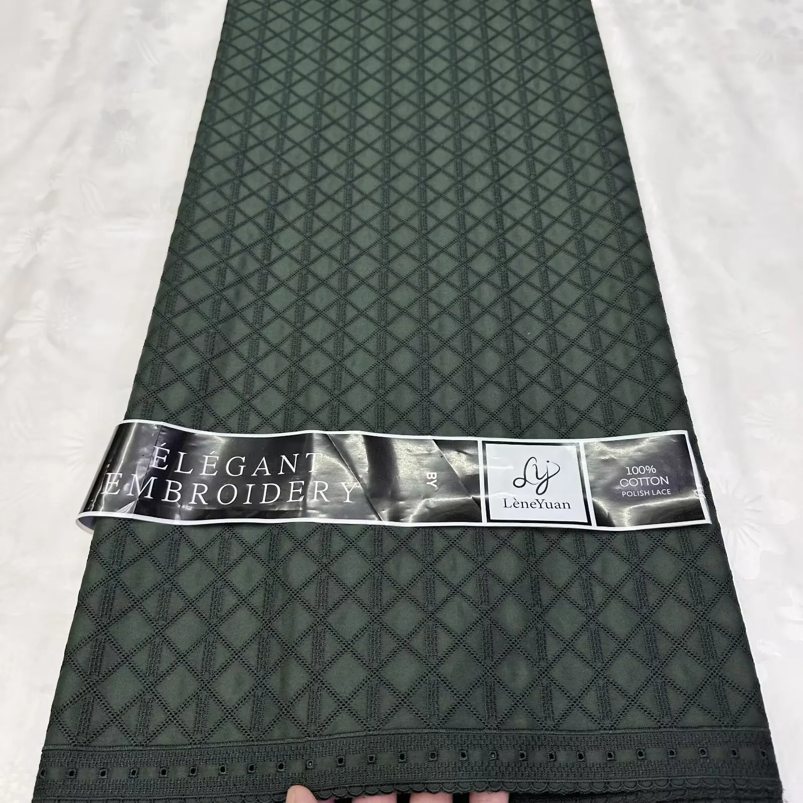

New Green 100% Cotton African Fabric High Quality Swiss Voile Polish Luxury Lace Cotton Fabrics For Men And Women Clothing 16A90