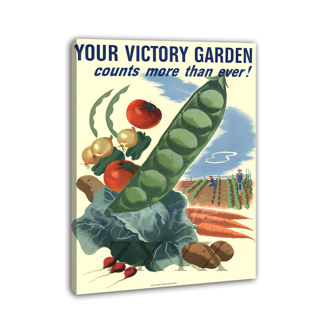 Vintage Your Victory Garden War Framed Poster Print Home Decor Wall Art Painting Oil Canvas