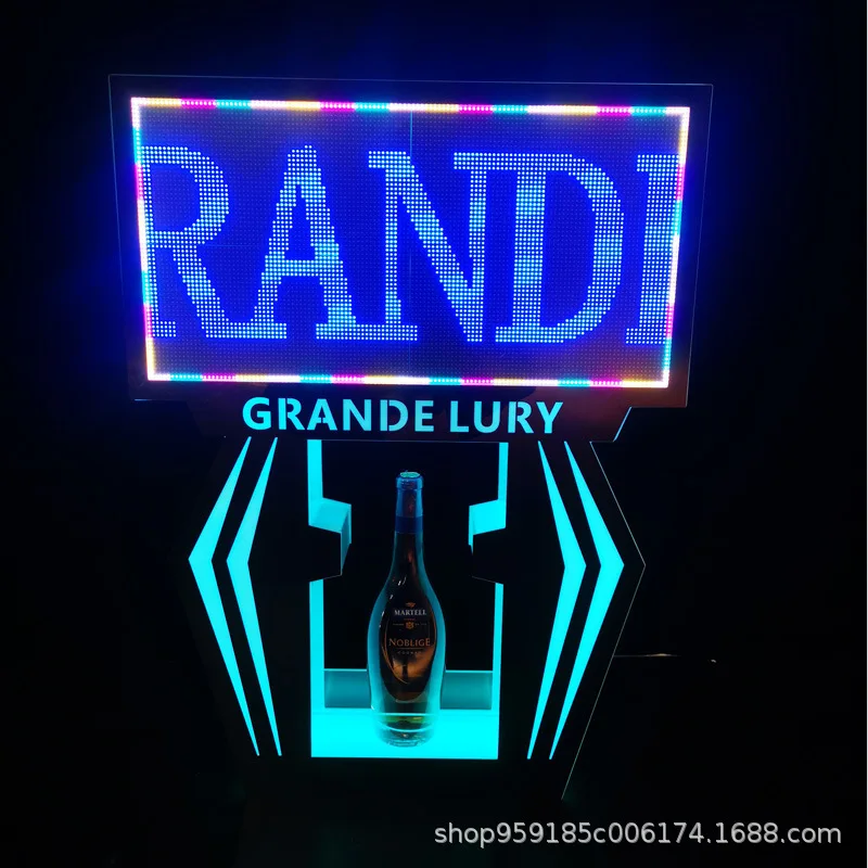

Europe and the United States foreign trade hot-selling hand sign programming wine seat LED luminous acrylic champagne wine rack