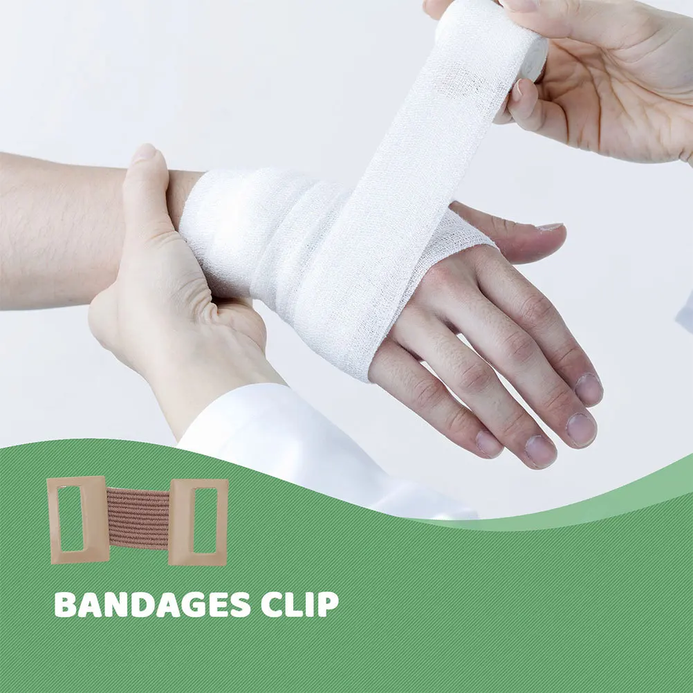 100 قطعة من حزام ضمادة بإبزيم من الألومنيوم، مشبك تثبيت قوي لمشابك استبدال حامل الطبية المرنة
