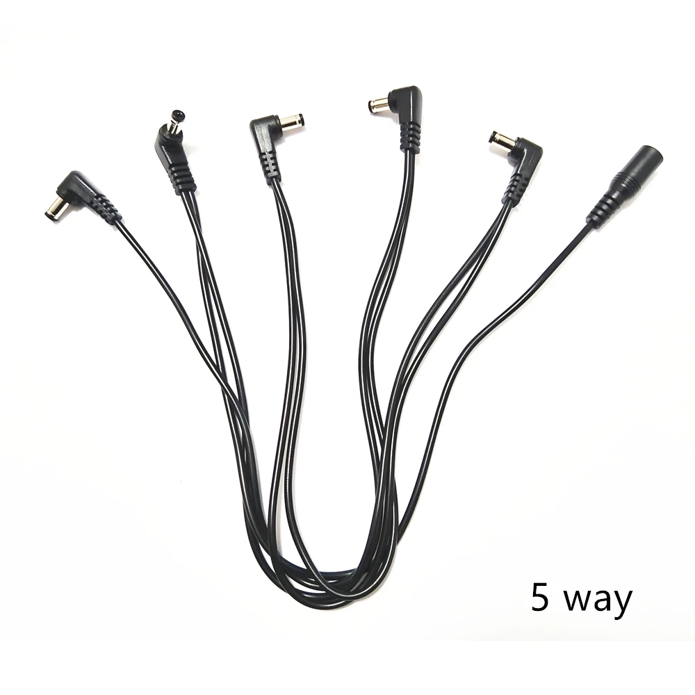 Daisy-Chain-Kabel 1 bis 2 3 5 6 8 10 Wege Gitarren-Effektpedal Zubehör 9V DC Adapter Stecker Stromkabel Musikinstrument – Detail 8