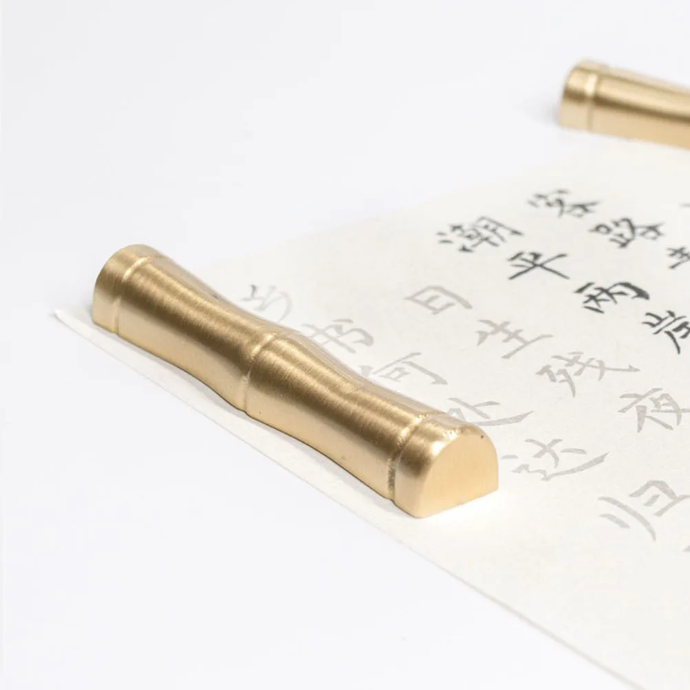 النحاس الصينية الخط حامل الرجعية فرشاة الراحة منظم مكتب قلم حبر حامل وسادة القلم الصغيرة للمنزل مكتب المدرسة #2