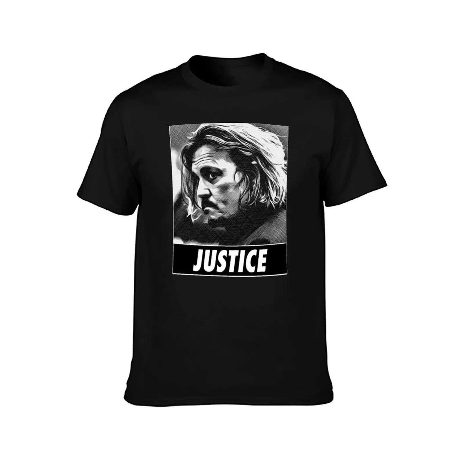 العدالة لجوني ديب v2 تي شيرت رجل التي شيرت رجالي جرافيك تي شيرت تي شيرت مخصص تي شيرت مطبوع #2