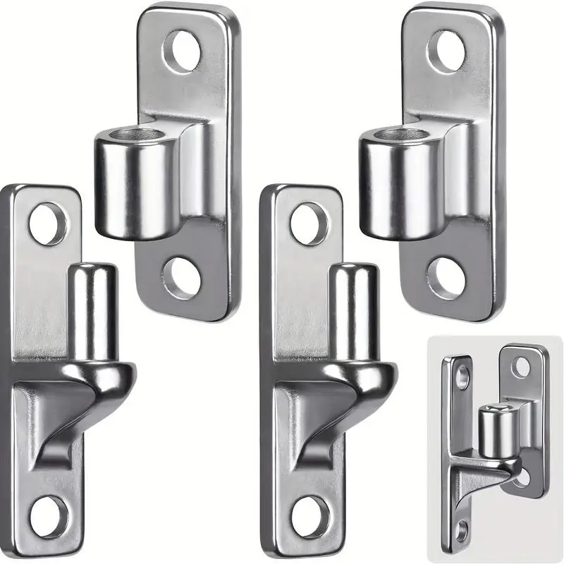 2pcs Heavy Duty 304 Stainless Steel Door Hinges Wall Mounted Polished Finish for Farm Gates Wooden Fences Up to 620lbs