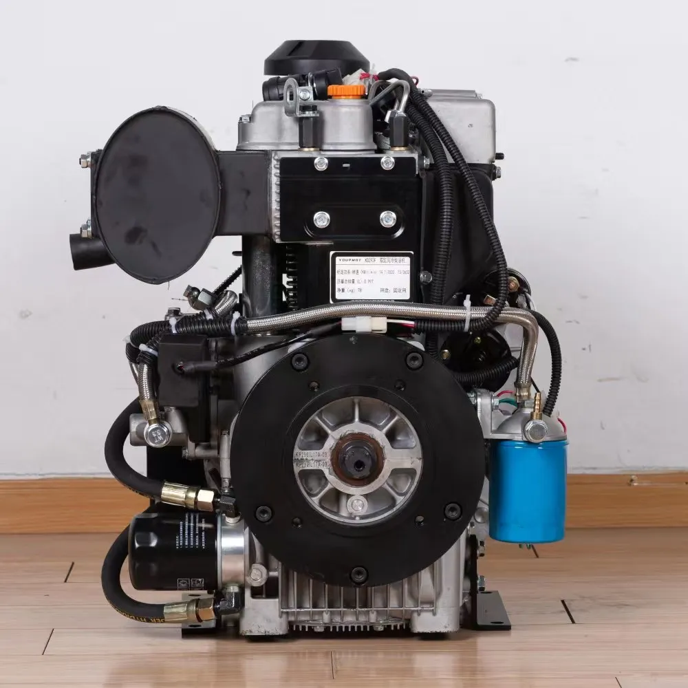 Kleiner luftgekühlter 4-Takt-Dieselmotor mit Doppelzylinder