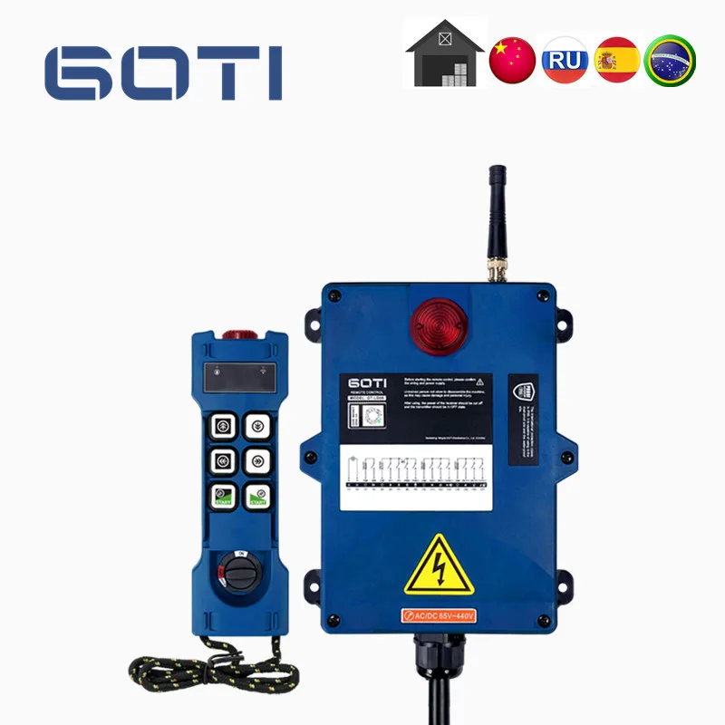 goti controle remoto industrial de velocidade dupla para elevador do guindaste aereo ip65 impermeavel sem fio canais gt ld06 01