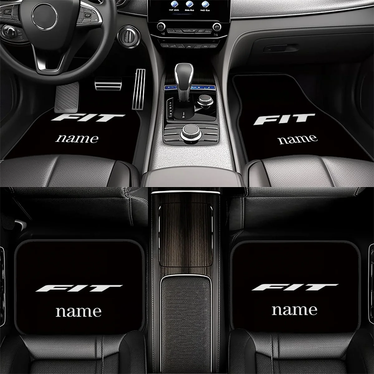 4pcs, Car Floor Mats Have An Exquisite Appearance With Stylish And Creative Striped Iconic Car Floor Mat Themes, Perfectly Desig
