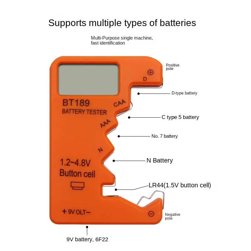 30pcs Digital Display Battery Tester Batteries Abs Insulation Plastic  for Testing Battery Capacity and Voltage