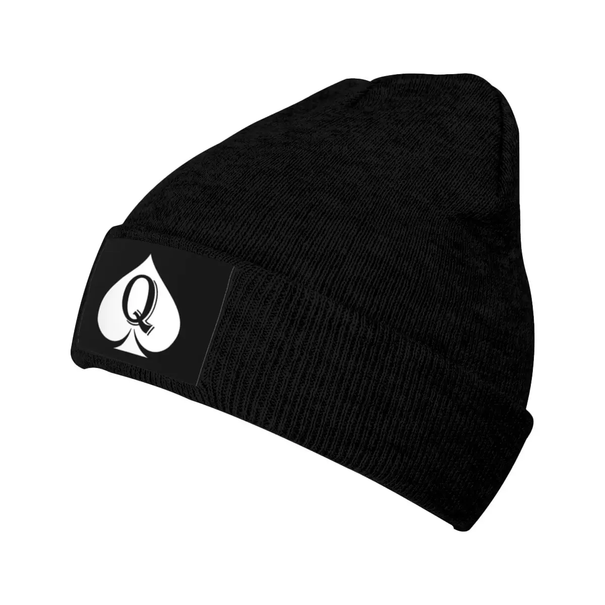 QOS Queen Of Spades Knit Hat Cap Knitted Beanie Hat Beanies Cap Unisex Hipster