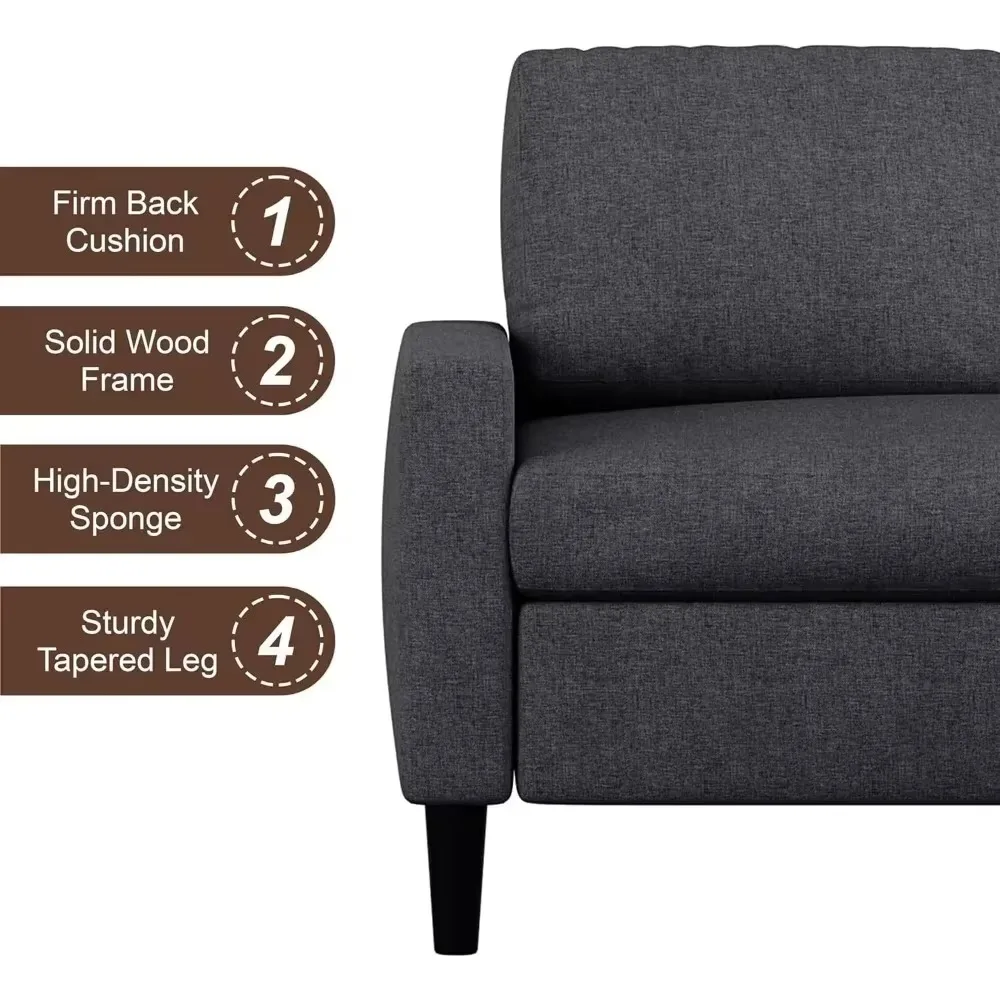 Convertible Sectional Sofa Couch,   Convertible Sectional Sofa Couch, L Shaped 3-Seat Small Couch for Living Room with Ottoman