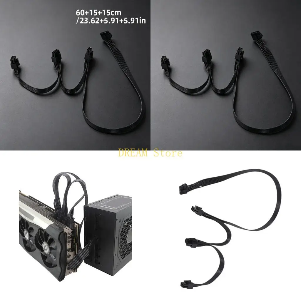 High Current 12VHPWR To Triple 8Pin GPU Cable PVC Insulation Safe Durability best sale