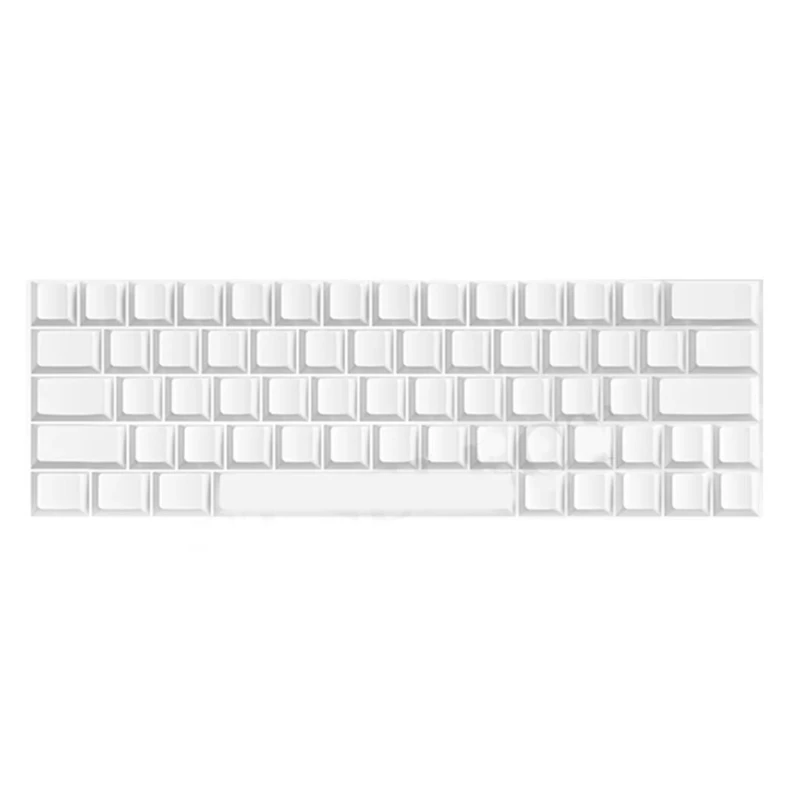 

64 Key PBT Blank Keycaps Original No Letter White Keycap for MX Switches Mechanical Keyboards