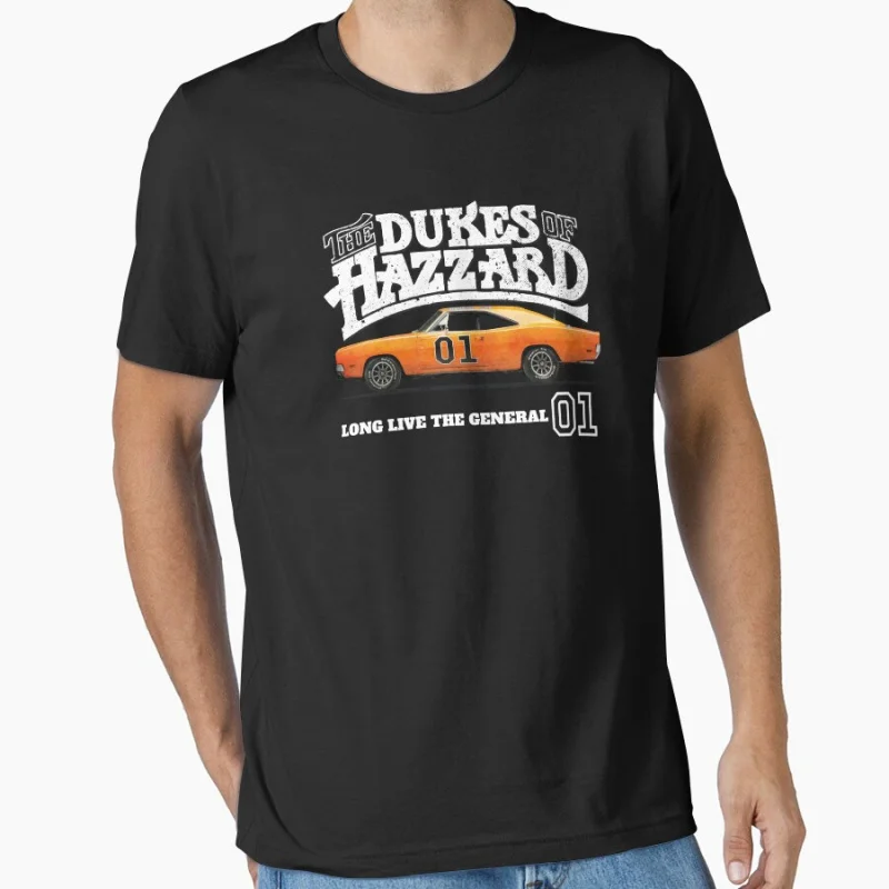 

Retro movie The Dukes of Hazzard General Lee 80s vintage tv show printed t shirt for men large size tops S-6xl