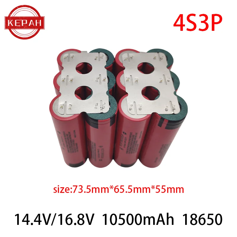 Customized NCR18650GA battery 2s1p 3s1p 4s1p 5s1p 5S2P 6s1p 3.7V-25.2V 3500mAh 30A screwdriver electric drill Li-lon battery