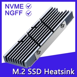 GPUHOLD M.2 SSD HeatSink Heat sink NVME NGFF 2280 SSD Hard Disk Aluminum Heat Sink Radiator Thermal Cooling Pad Desktop PC PS5