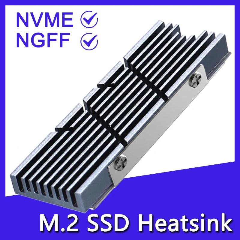 GPUHOLD M.2 SSD HeatSink Heat Sink NVME NGFF 2280 SSD Hard Disk Aluminum Heat Sink Radiator Thermal Cooling Pad Desktop PC PS5