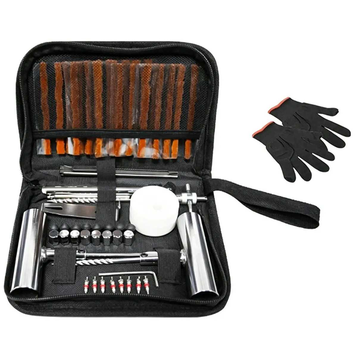 【50% OFF】62 Piece Set of Car Tire Repair Tools, Vacuum Tire Repair Tools, Motorcycle Repair Tools, Emergency Tire Repair Kit