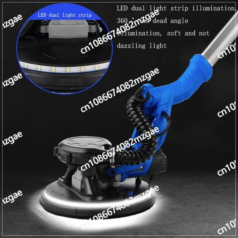 Adjust Speed Drywall Sander Wall Polishing Grinding Double Led Light Wall Putty Polisher Machine