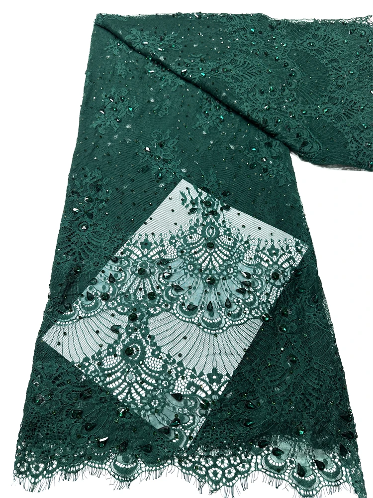 

Кружевная ткань SJ Lace African Mesh, нигерийское кружево, французская сетка, с камнями, для шитья, для вечеринок, свадебных платьев, высокое качество, 3 метра.