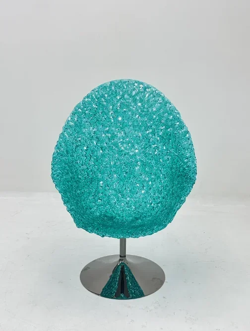 

2003 Nordic creative crystal leisure chair rotatable special-shaped modern backrest villa living room seat