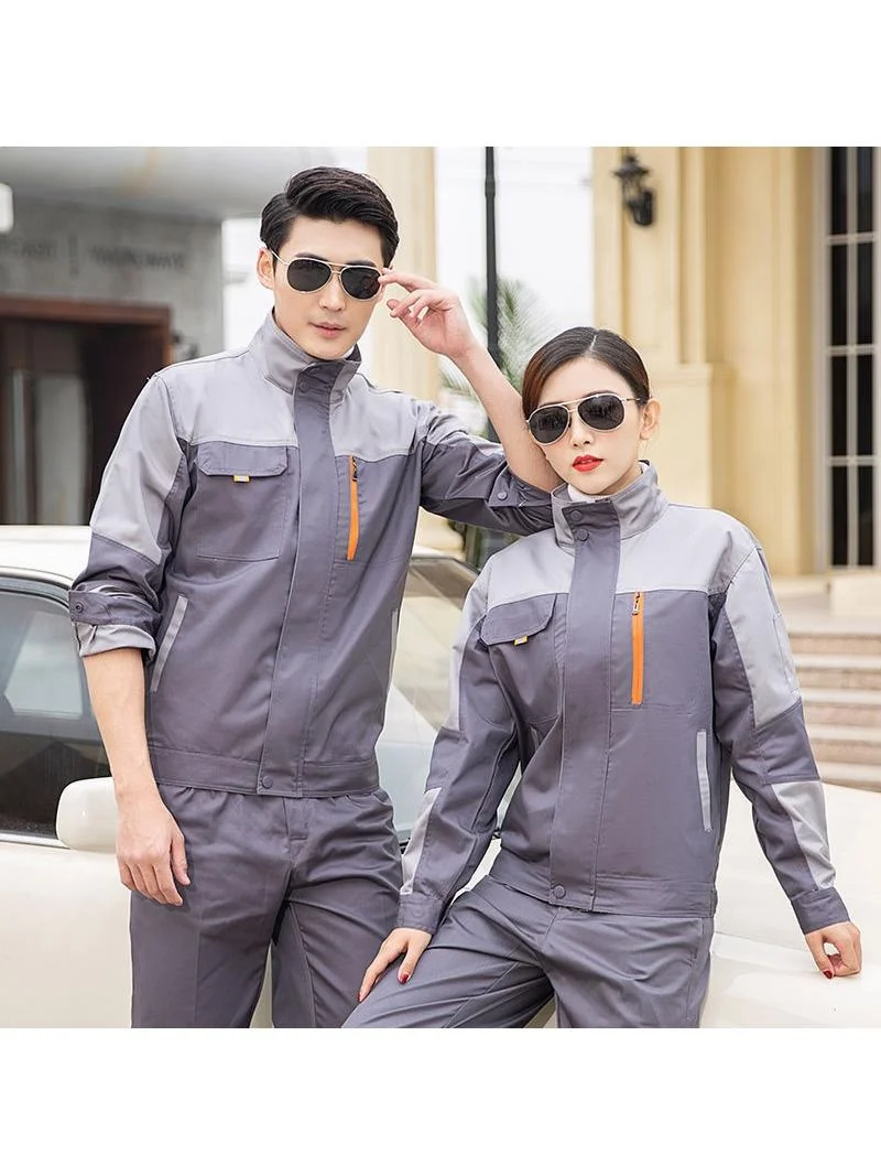 

Men's Work Uniform Set Long Sleeve Cotton Polyester Welding Resistant Car Wash Maintenance Wear Durable Workwear Top