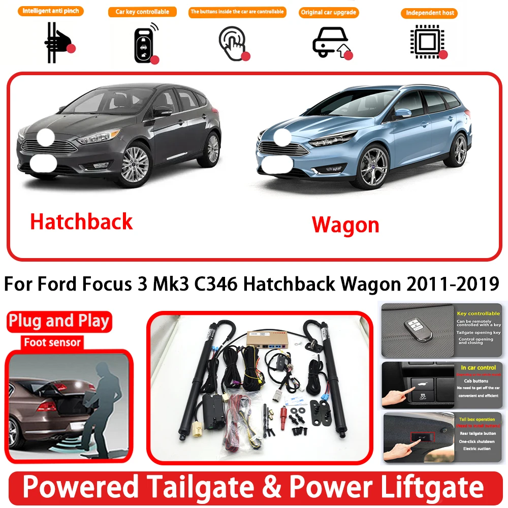 for Ford Focus 3 Mk3 C346 Hatchback Wagon 2011-2019 OEM Auto Powered Tailgate Power Liftgate Rear Trunk Opener System