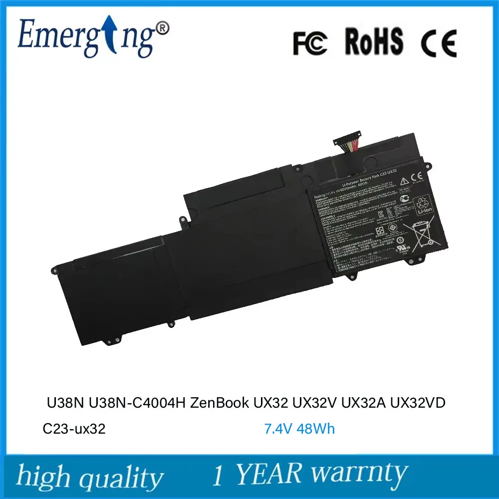 

C23-UX32 Battery for ASUS VivoBook U38N UX32 UX32LA Zenbook UX32VD 7.4V 48Wh