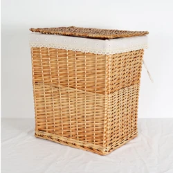 Folding Laundry Baskets Dirty Clothes Home Storage Basket Large Storage Box Wicker Mesh Laundry Bag Laundry Hamper with Lid