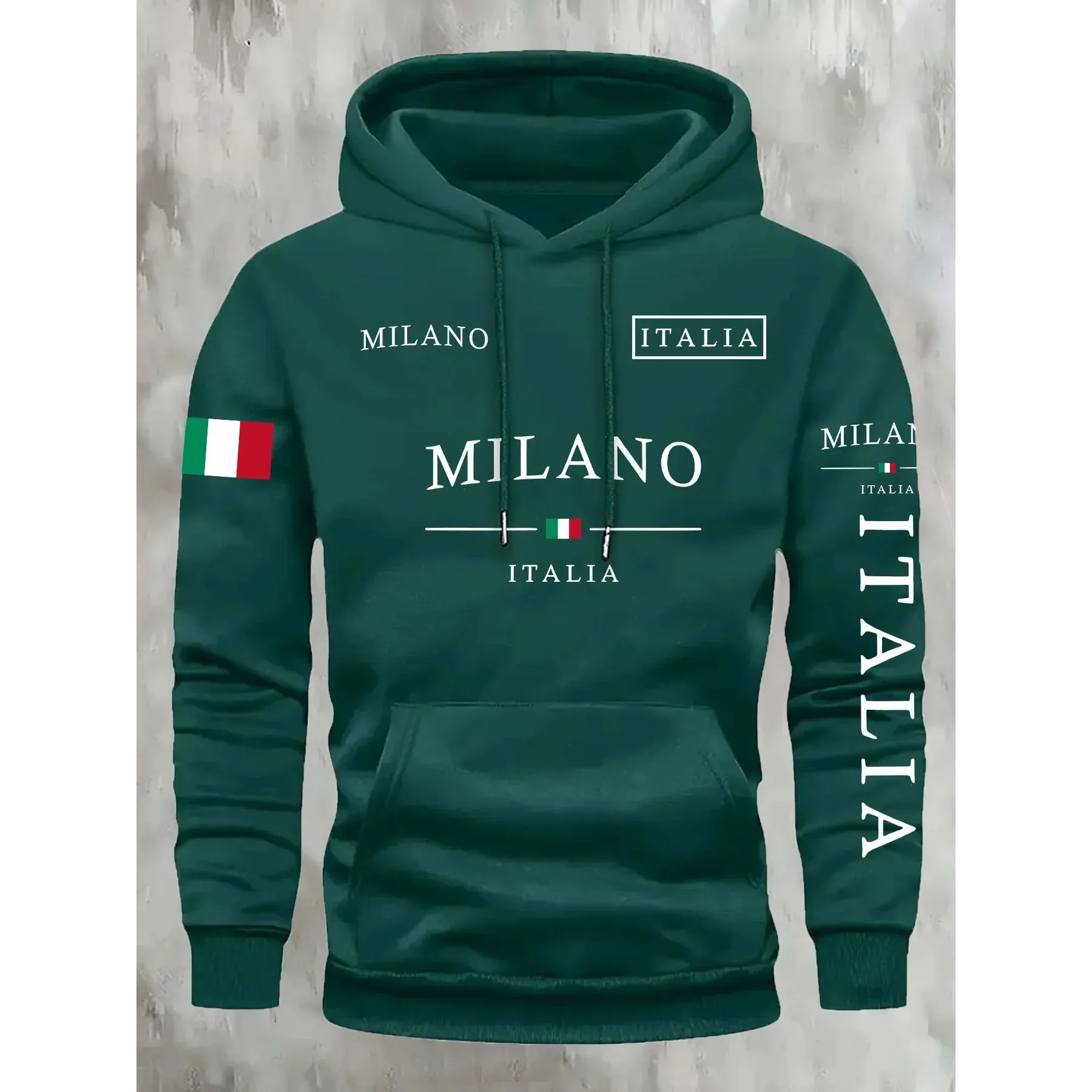 

Men's Hooded Sweatirt for Autumn And Winter 2025 Feature Cleanfit Sle Straight Leg PVC Material ex Faion Casual Wear