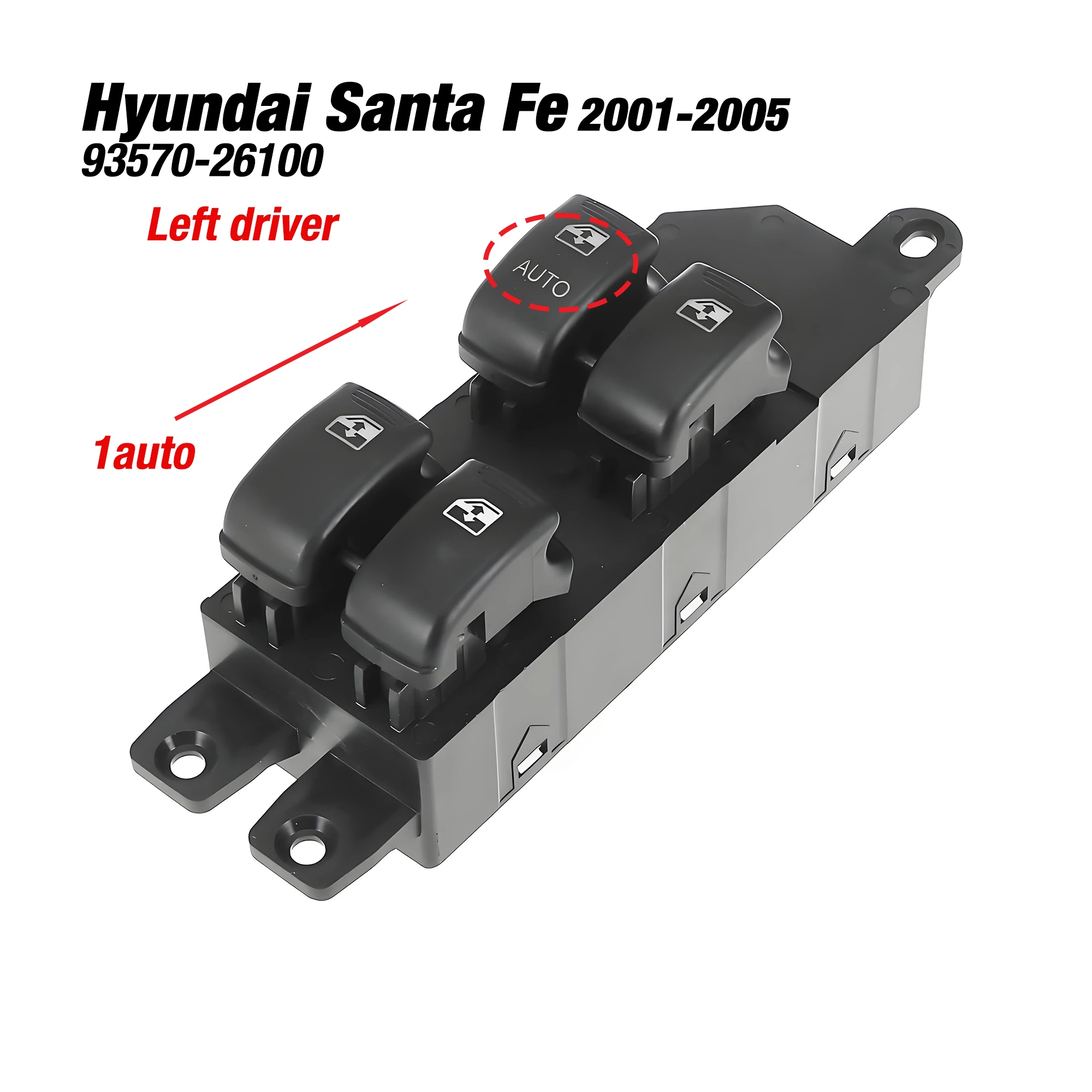 

93570-26100 93570-26000 For Hyundai Santa Fe 2001 2002 2003 2004 2005 2006,Master Power Window Glass Lifter Control Switch