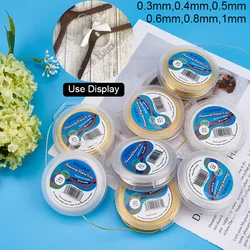 2 Rolls 18/20/22/24/26/28 Gauge Tarnish Resistant Silver/Gold Coil Wire for DIY Bracelet Necklace Earring Jewelry Crafts Making