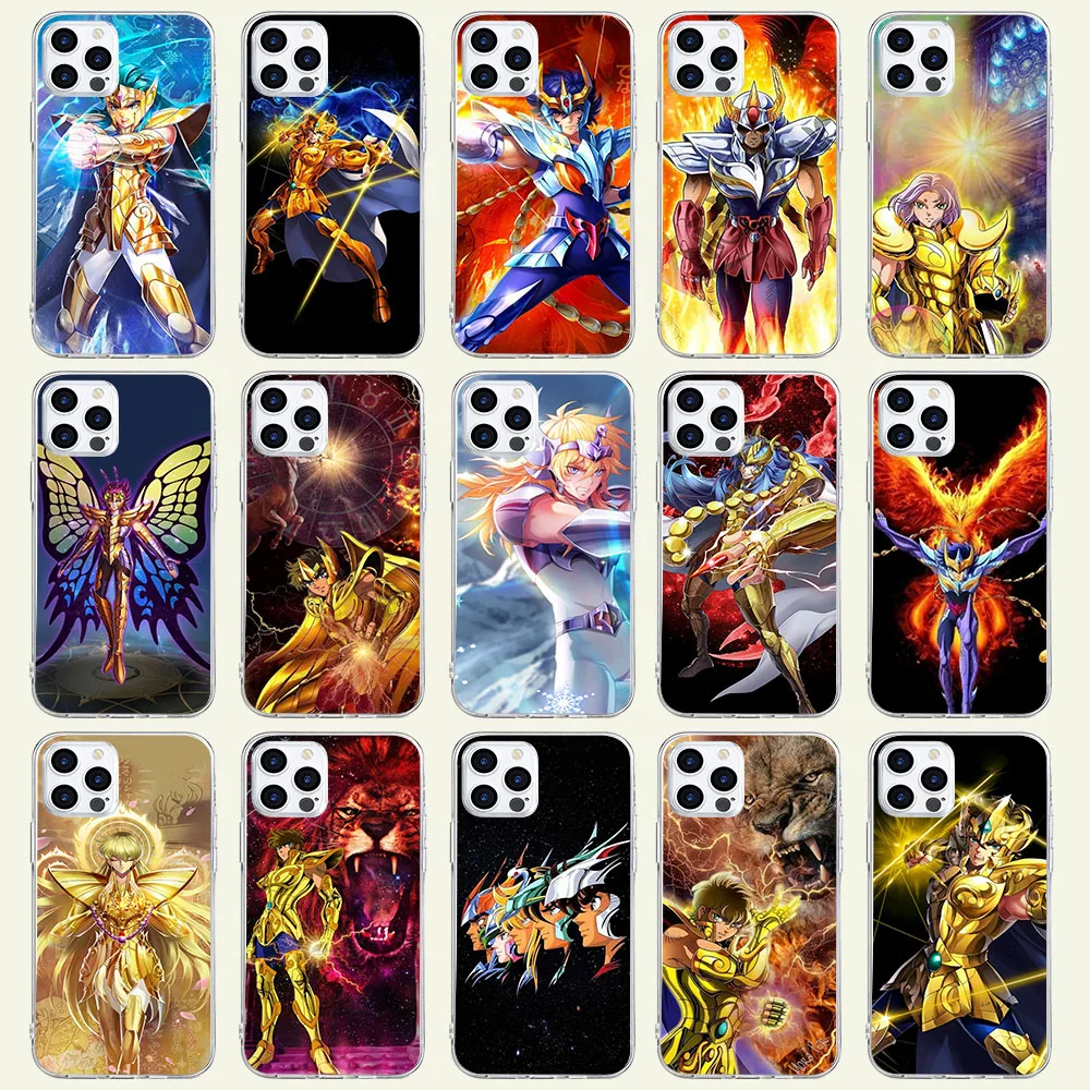 Soft Case For iPhone XR XS 11 12 13 14 Mini Plus Pro Max  SJ-76 Saint Seiya