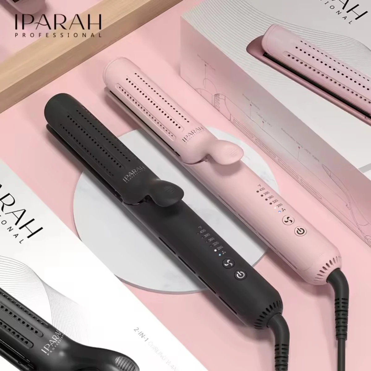 IPARAH Hair Straightener Professional Straightener for Hair Multifunction Straightener for Hair Women Flat Curler Wet Dry P-118