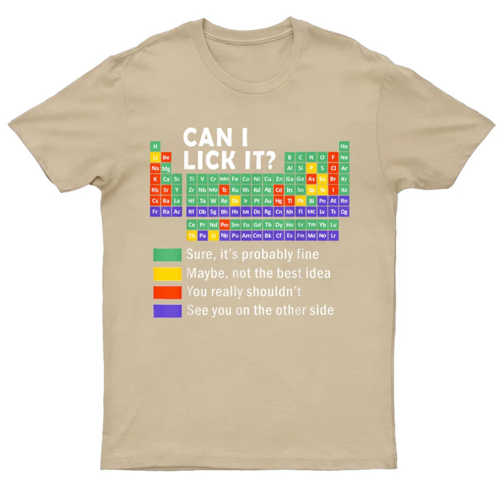 Fun Elements Periodic Table Color Code Pattern Men's and Women's T-shirt Chemistry Joke Science Teacher Student T-shirt