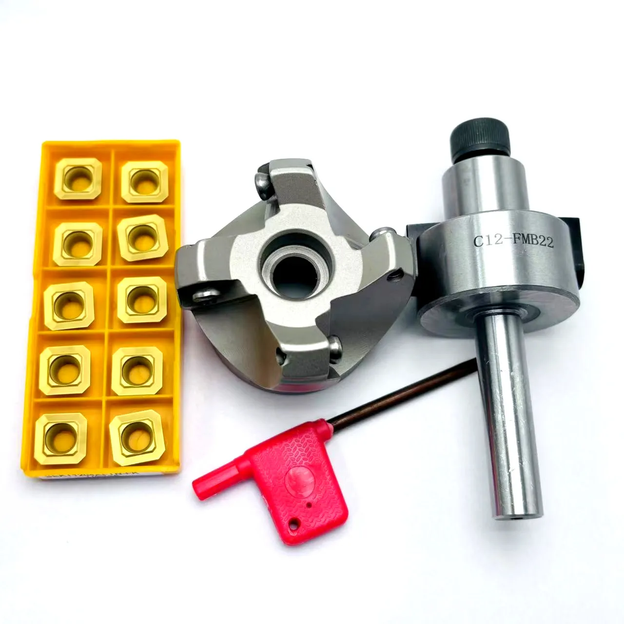 KM12 45° Face Milling Cutter KM12-50-22-4T 63-22-4T 80-27-5T CNC Tool Holder C12 C16 C20 FMB22 Fit SEKT1204 Carbide Insert