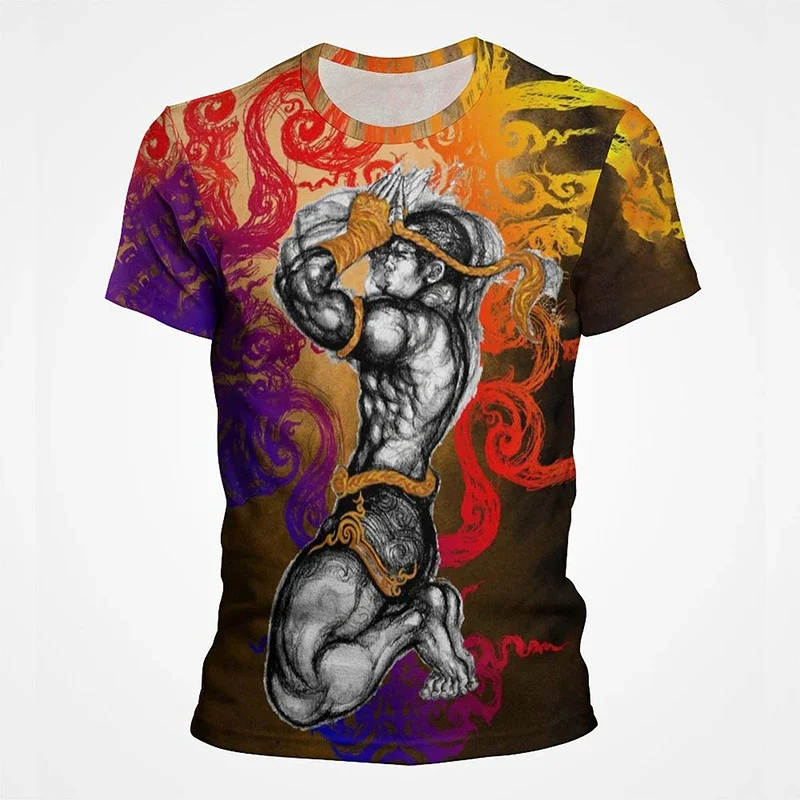 T-shirt estiva da uomo nuova 3D Muay Thai Sports Print Gym Street Fashion abbigliamento manica corta Quick Dry confortevole Top Xxs-6xl