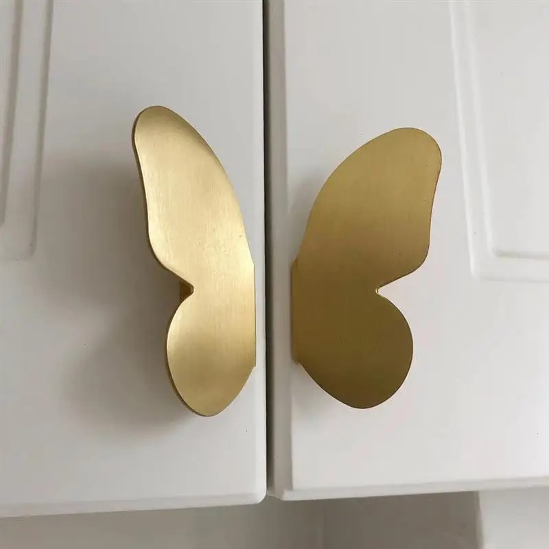 1 Pair Aluminum Alloy Butterfly Cabinet Door Handle Art Simple Home Hardware Dressing Table Wardrobe Furniture Drawer Handle