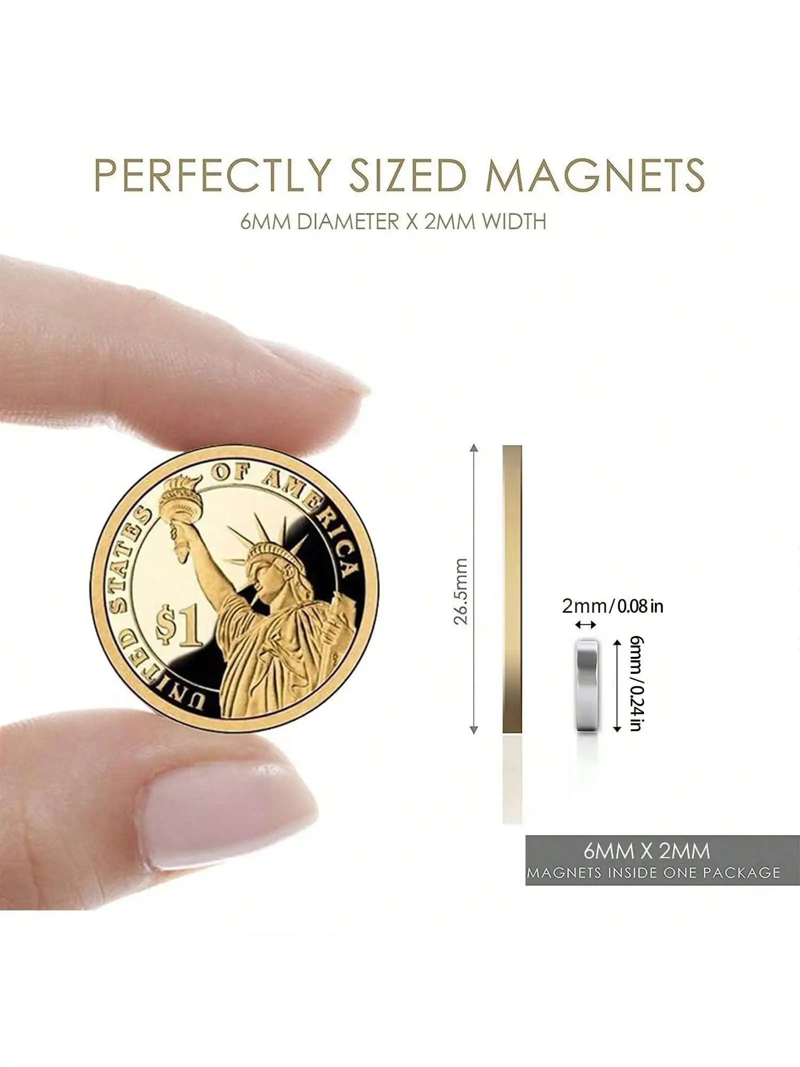 50/100/200 Buah Magnet Bulat Mini 6X2Mm Kecil, Magnet Kulkas DIY untuk Papan Tulis Ekstra dan Organisasi Rumah Kantor