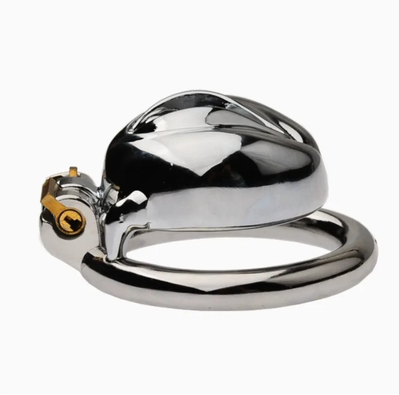 Small Penis Lock Male Stainless Steel Cock Cage Chastity Device Penis Lock Erotic Bondage Husband Loyalty Big Metal Cock Cage view 6