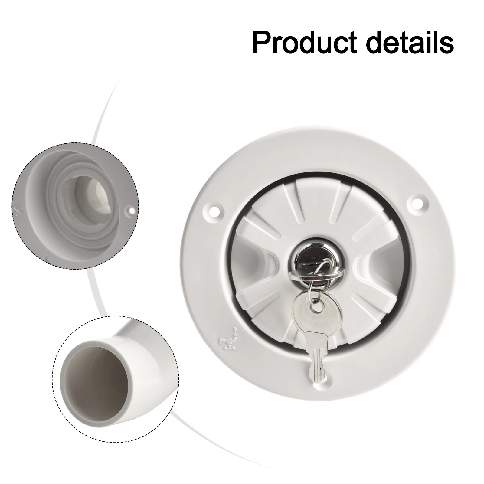 Water Filler Cap for RV Camper Trailer For Caravan For Motorhome Featuring Leak-Proof Seal and Convenient Water Inlet