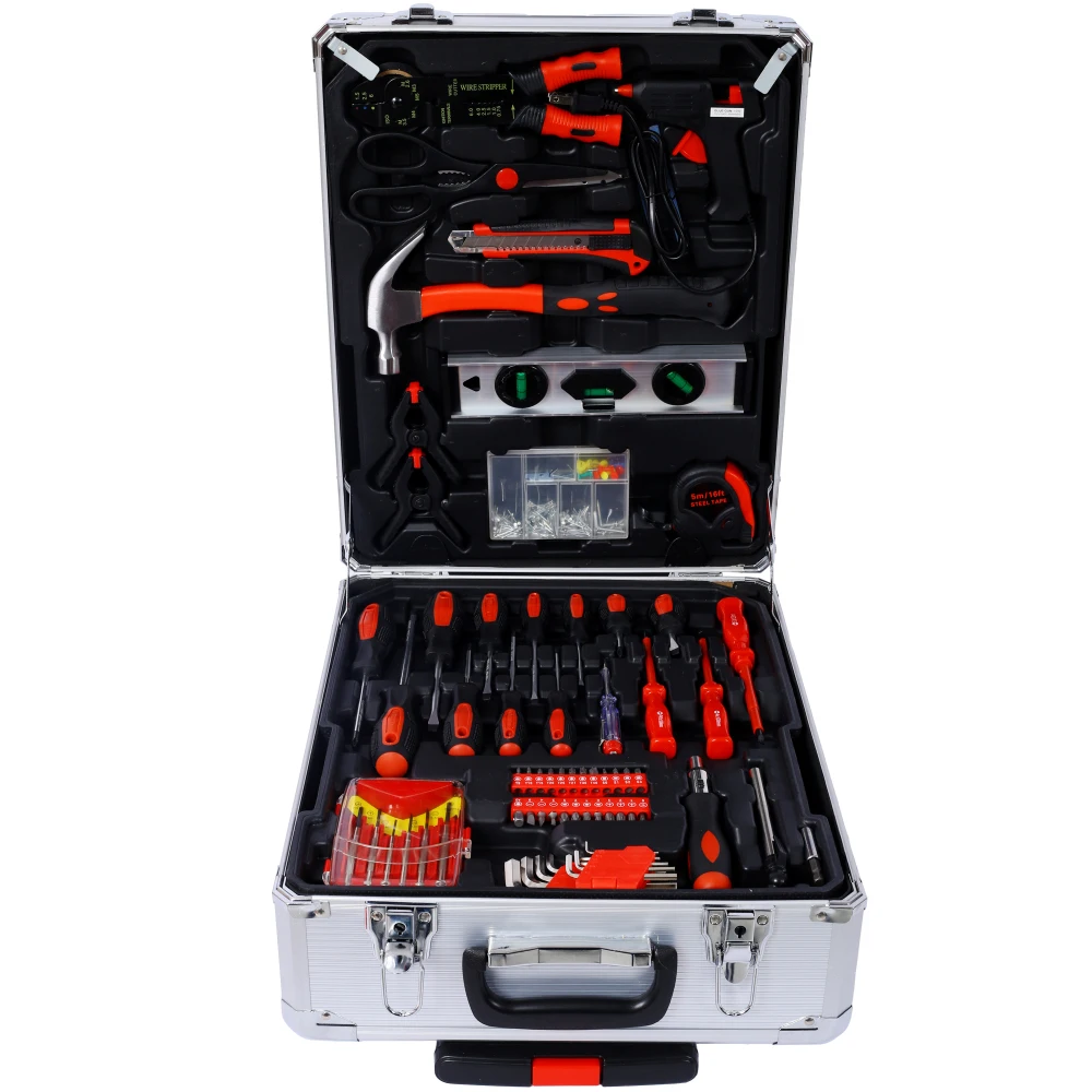 899pcs Home Repair Tool Set Kit for Men Toolbox Storage Case 4 Drawers General Household Tool Kit Rolling Tool Box Tool Set Kit