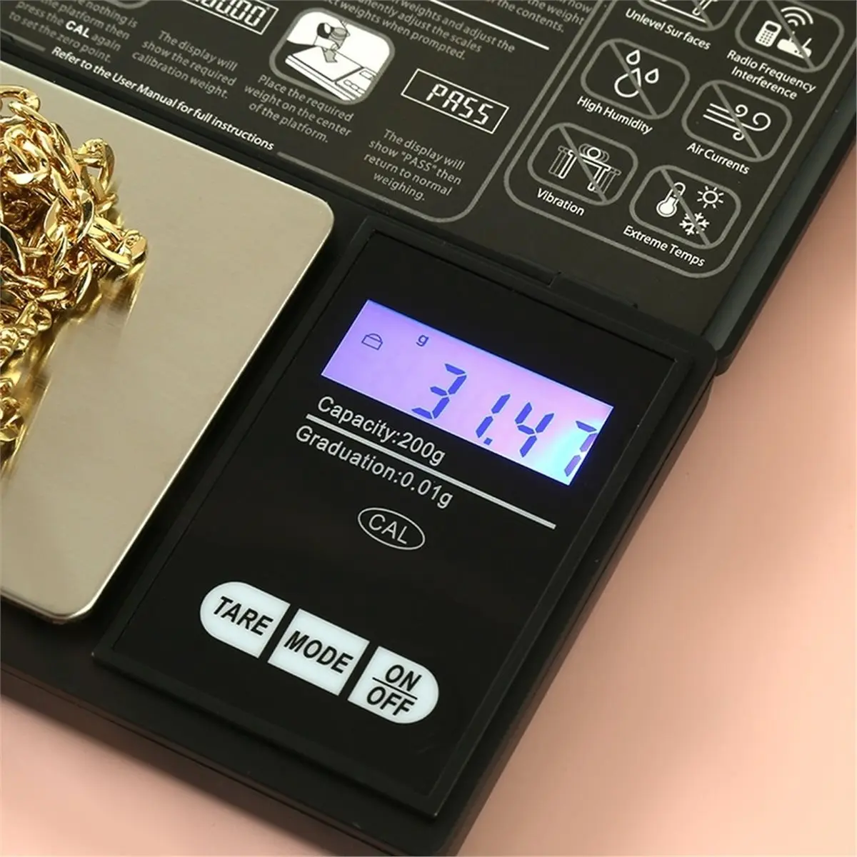 【CYBER MONDAY】500g High Accuracy Mini Pocket Digital Scale, Multi-Function Weighing Scale for Jewelry, Gold Gram, Carat
