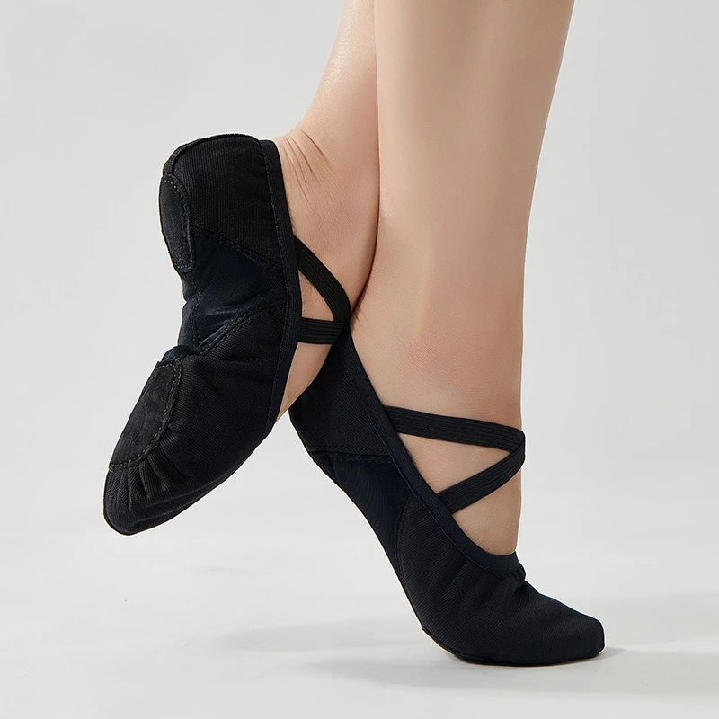 أحذية رقص تدريب بنعل ناعم مع ألواح قماشية أحذية اليوغا والباليه للبالغين للتدريب على الرقص والوضعية #3