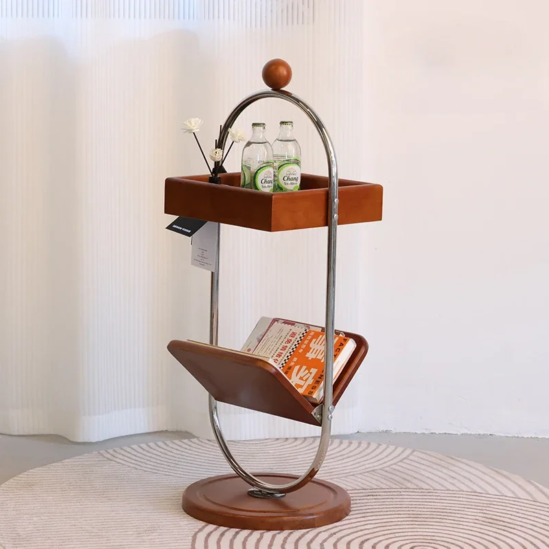 

ls 04Retro sofa side several small apartment light luxury household medieval solid wood storage magazine rack