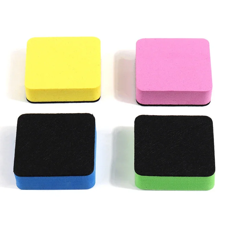 10PCS 화이트 보드 지우개 Eva 펠트 천 1.5cm 어린이 교육 닦기 쉬운 새로운 소재 컬러 칠판 지우개